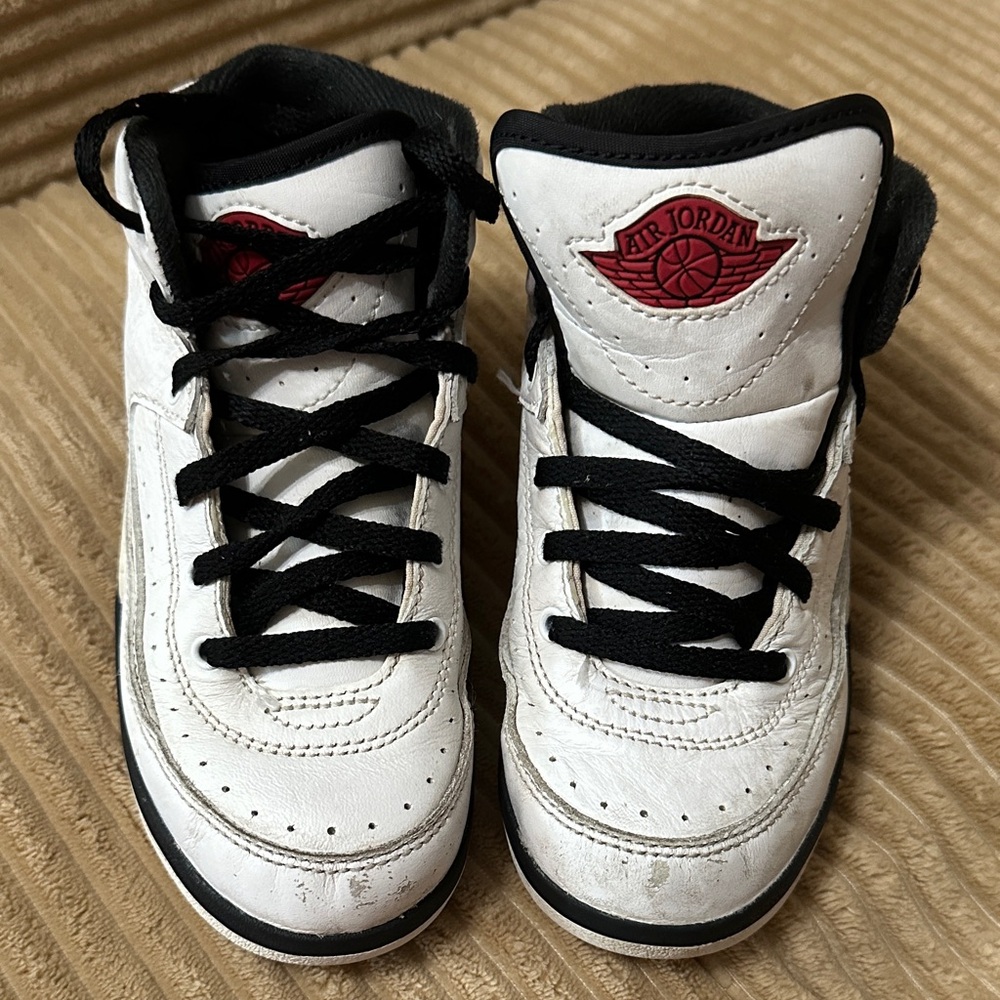 Jordan Kids Red, White and Black Sneakers 11C